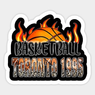 Classic Basketball Design Toronto Personalized Proud Name Sticker